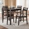Baxton Studio Lovy Modern Walnut-Finished 5-Piece Dining Set 143-7937 - alternate 3